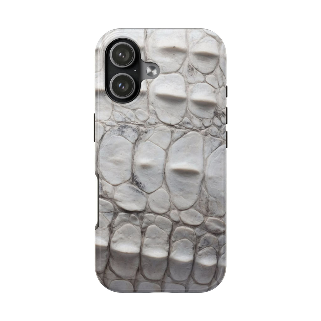 WHITE CROCODILE PHONE CASE
