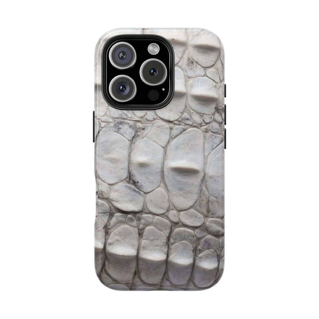 WHITE CROCODILE PHONE CASE