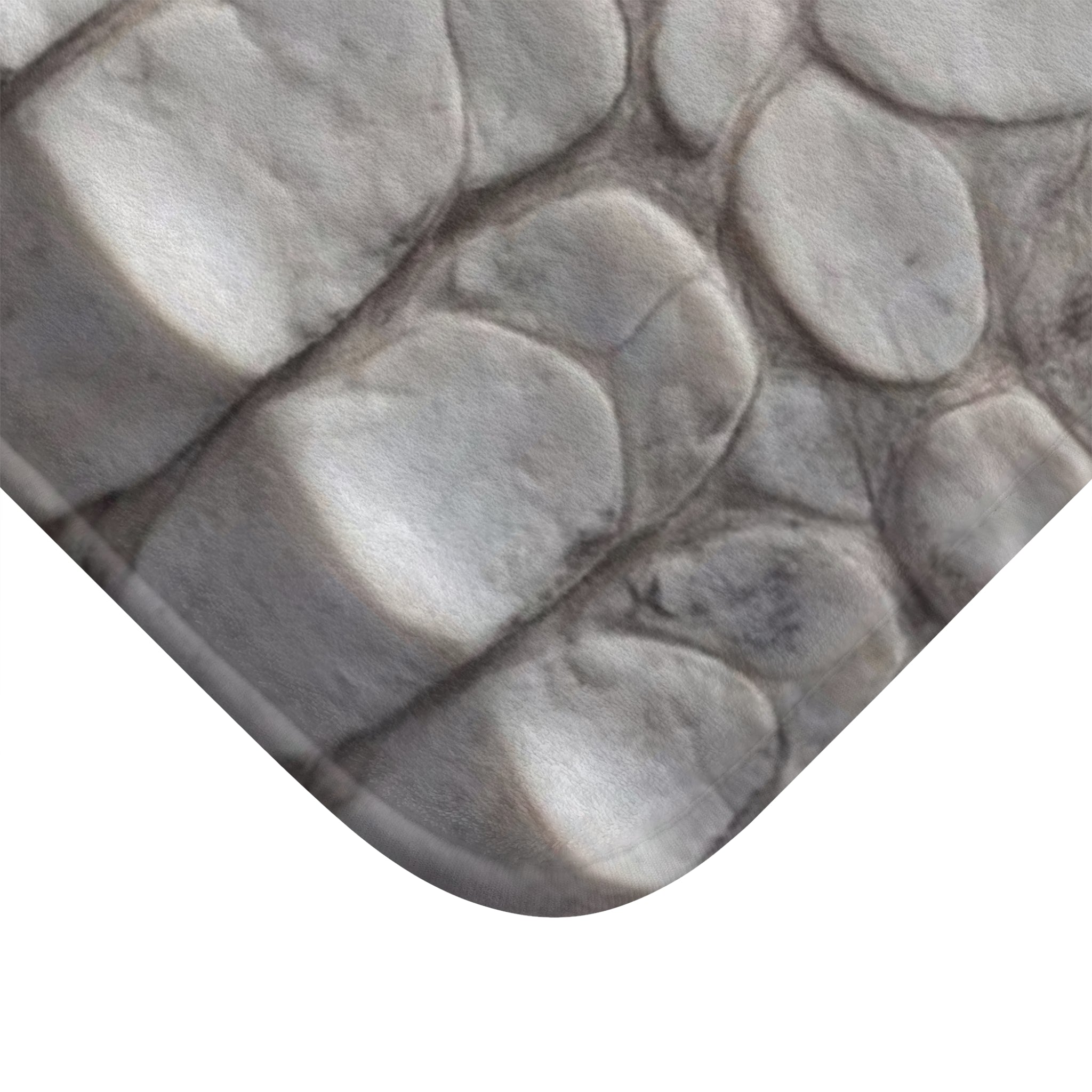 WHTE CROCODILE BATH MAT