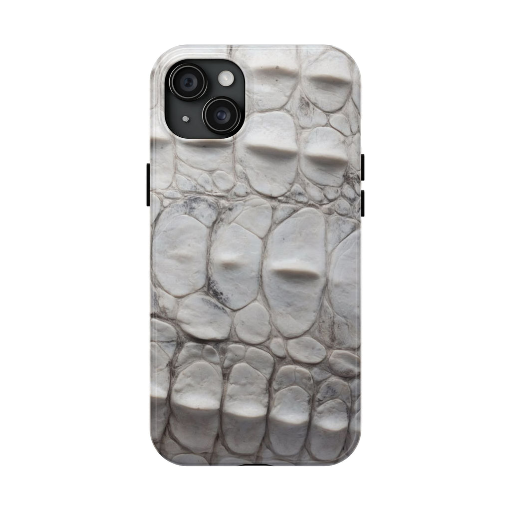 WHITE CROCODILE PHONE CASE