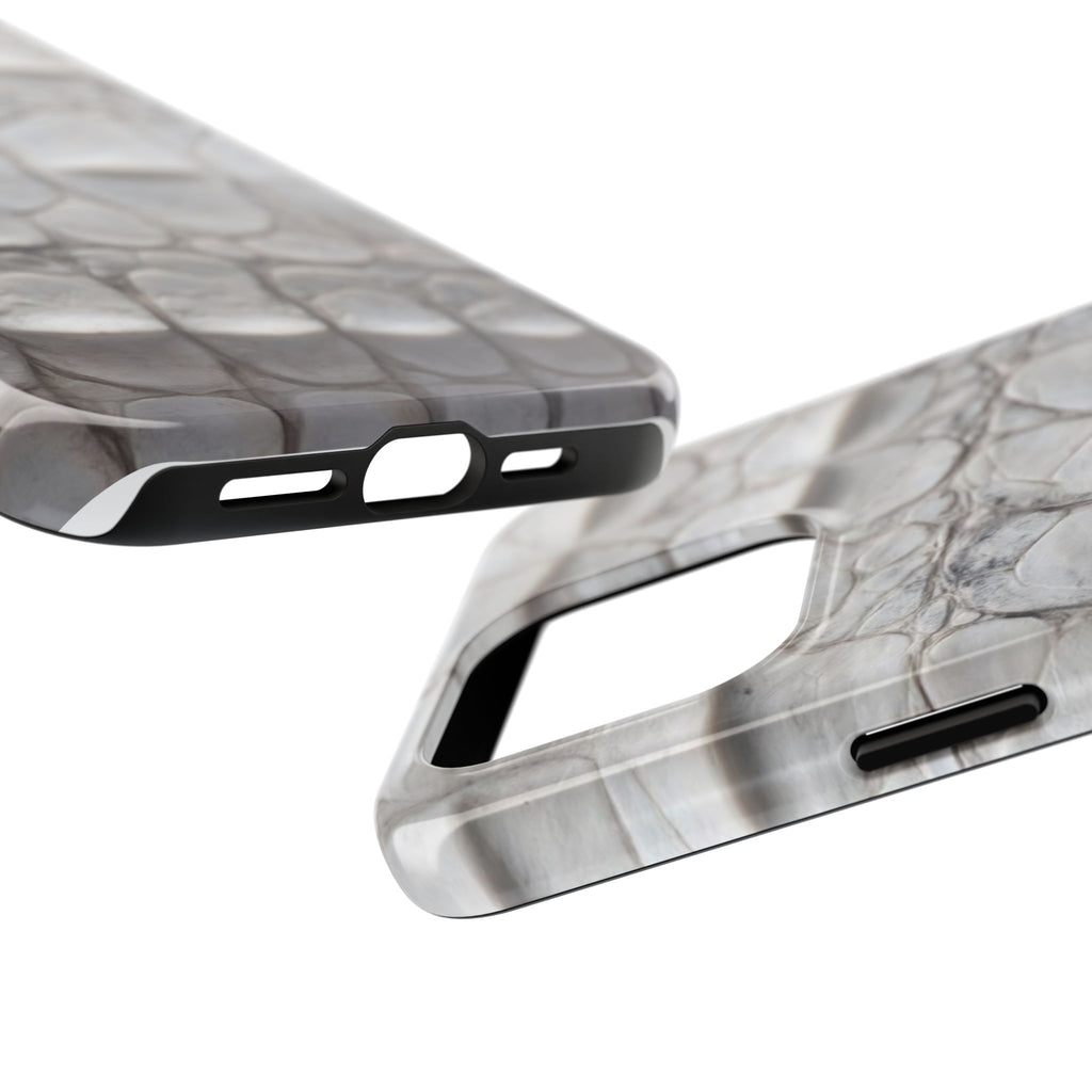 WHITE CROCODILE PHONE CASE