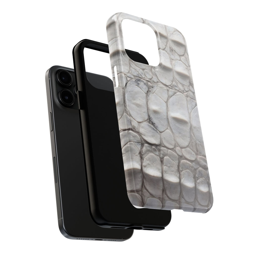 WHITE CROCODILE PHONE CASE
