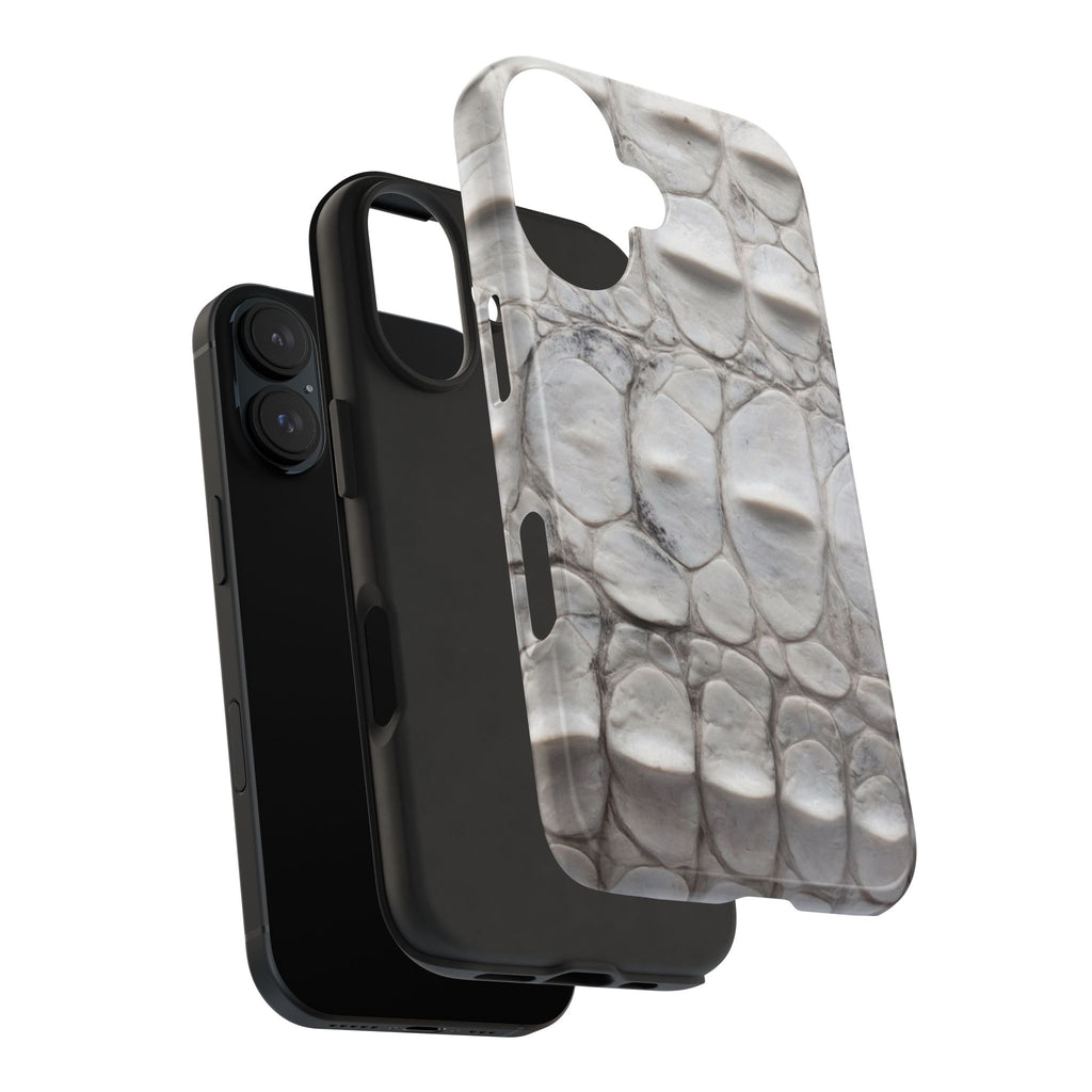 WHITE CROCODILE PHONE CASE