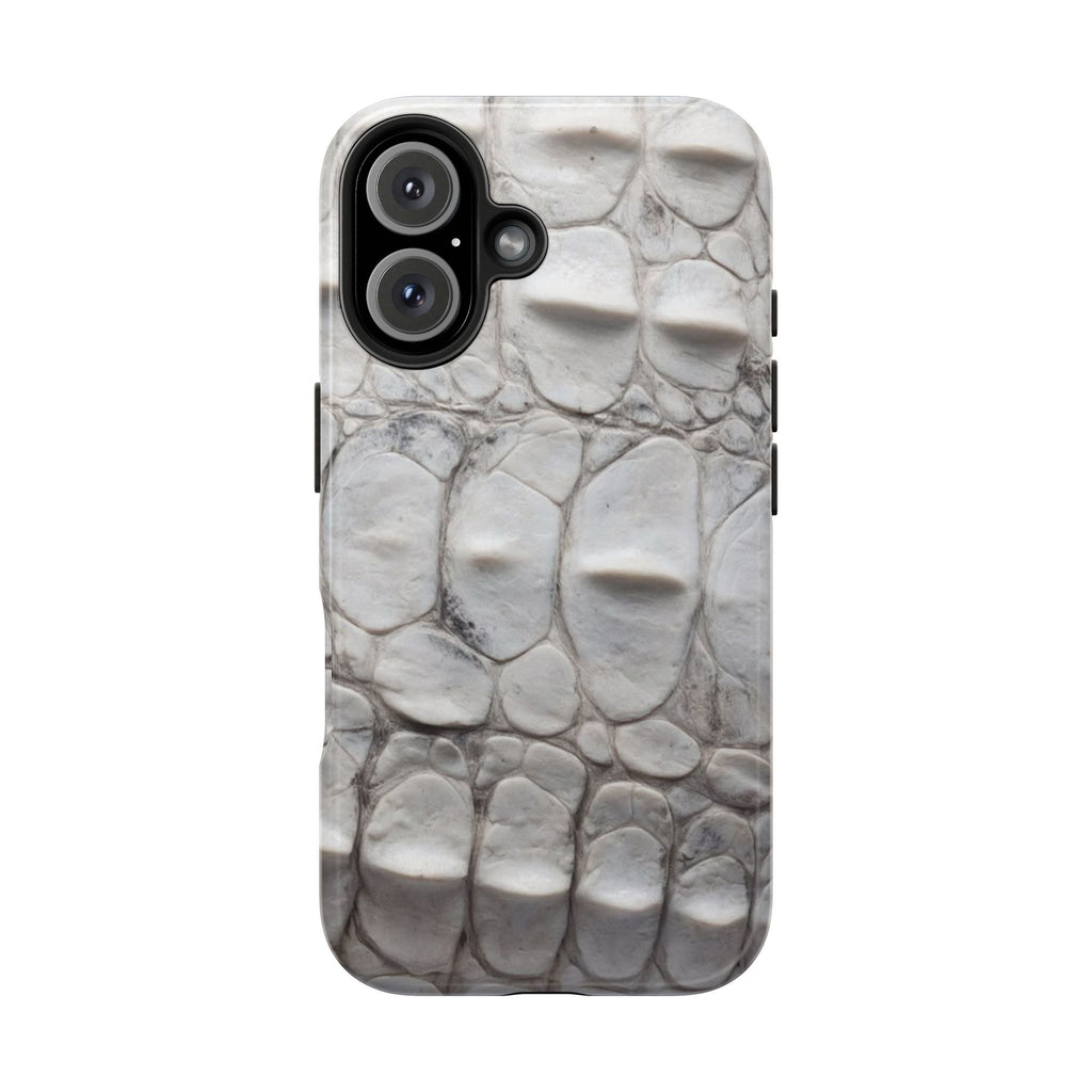 WHITE CROCODILE PHONE CASE