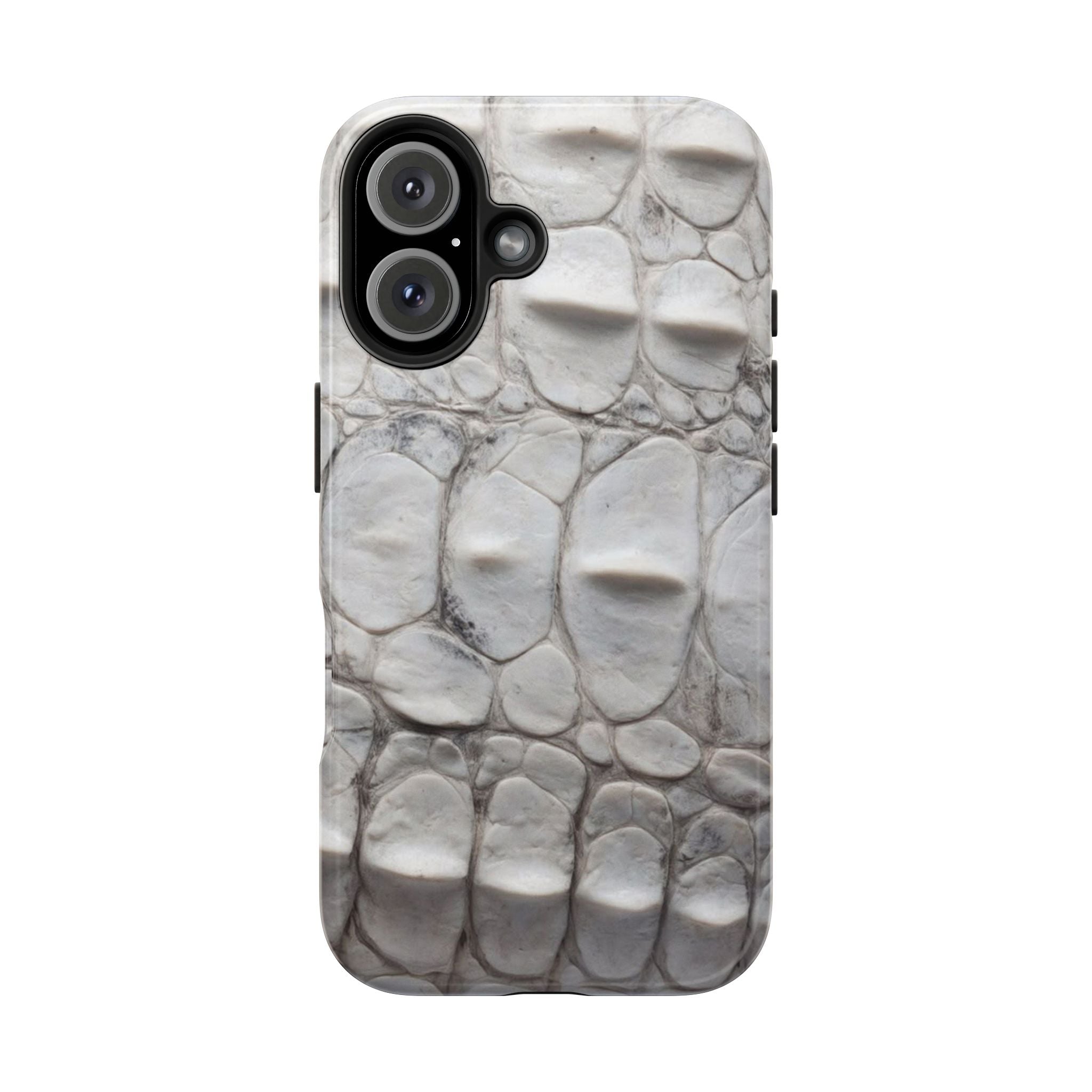 WHITE CROCODILE PHONE CASE