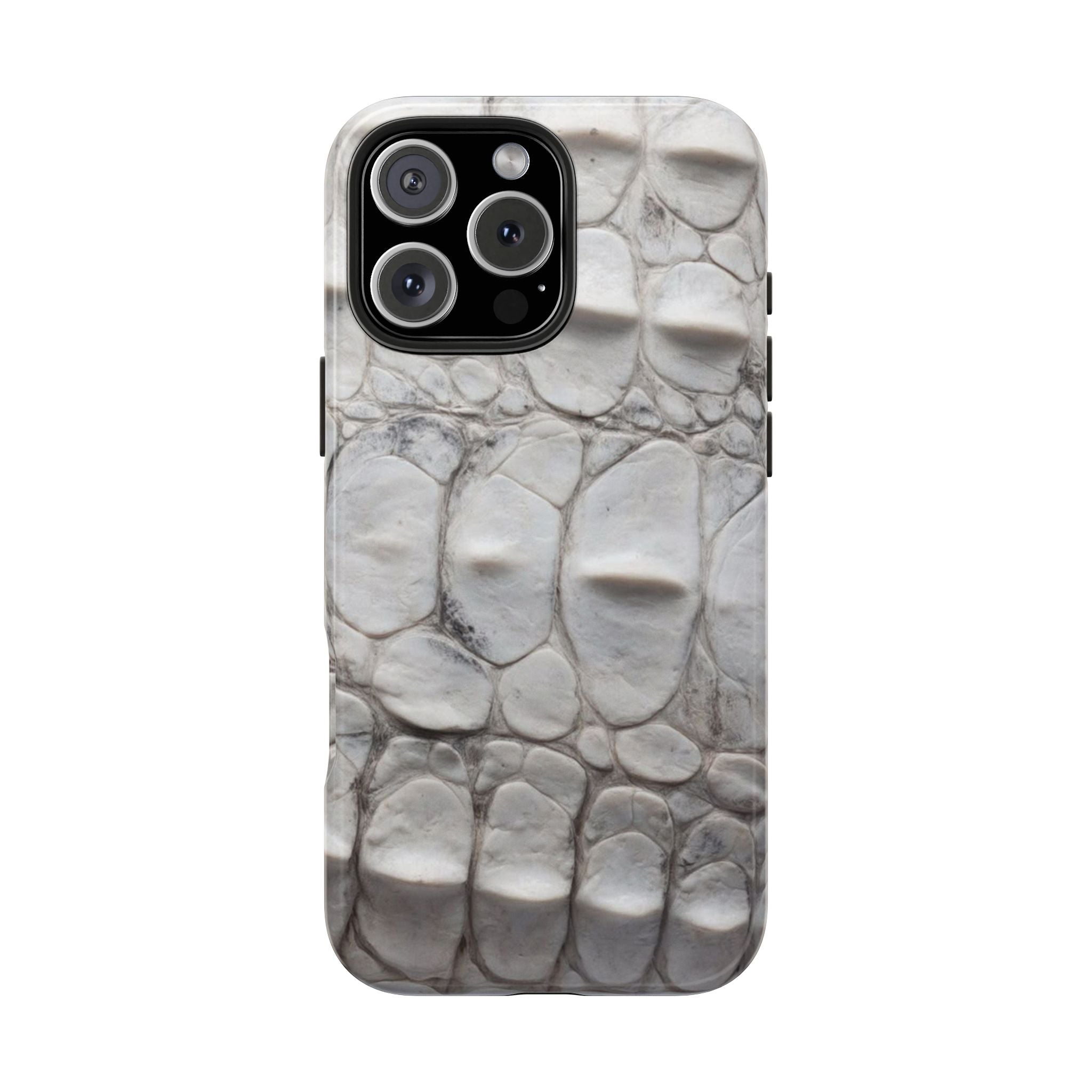 WHITE CROCODILE PHONE CASE