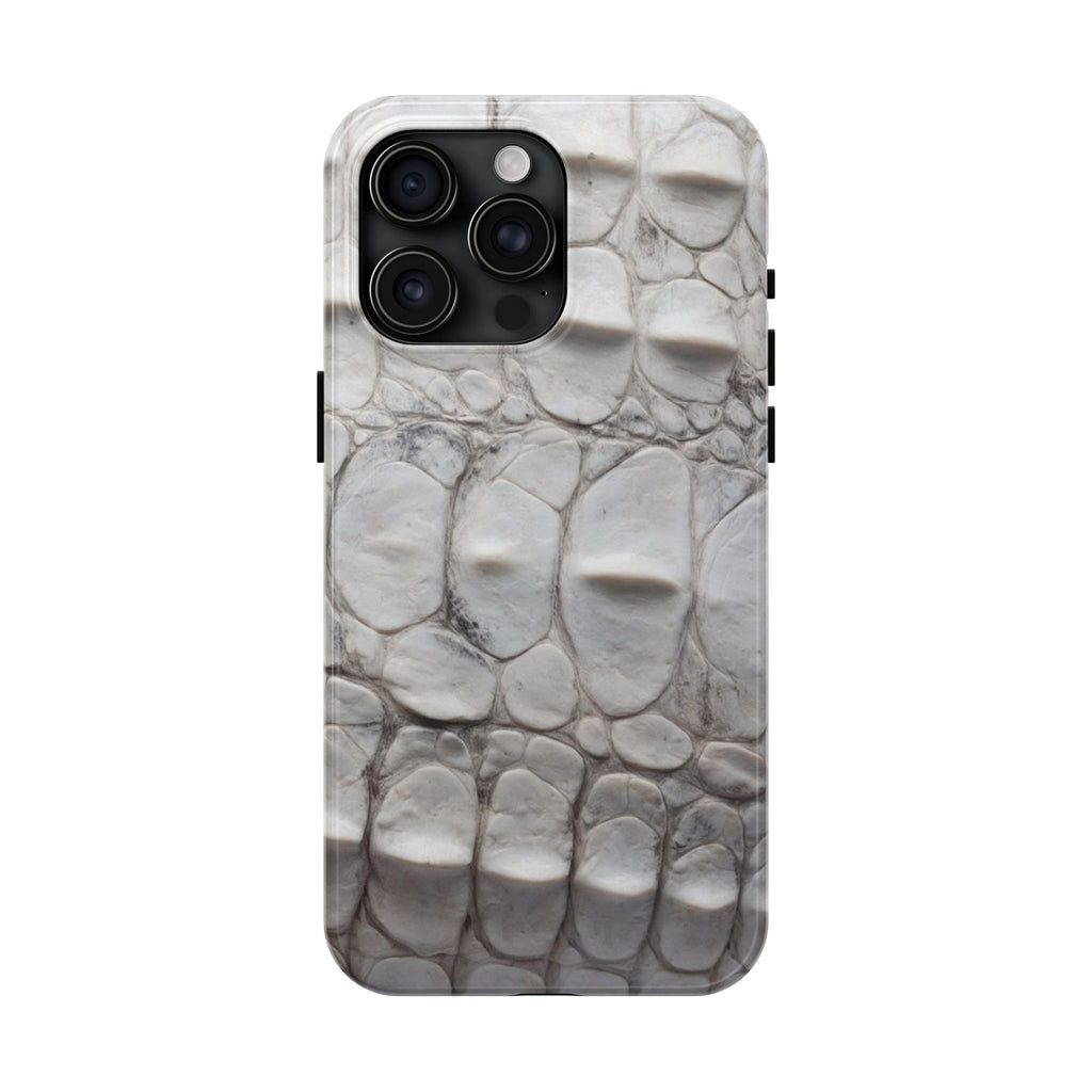 WHITE CROCODILE PHONE CASE