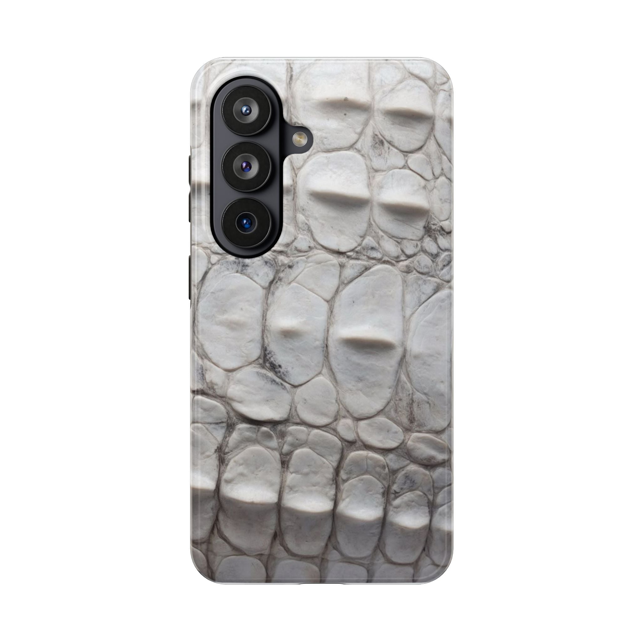 WHITE CROCODILE PHONE CASE