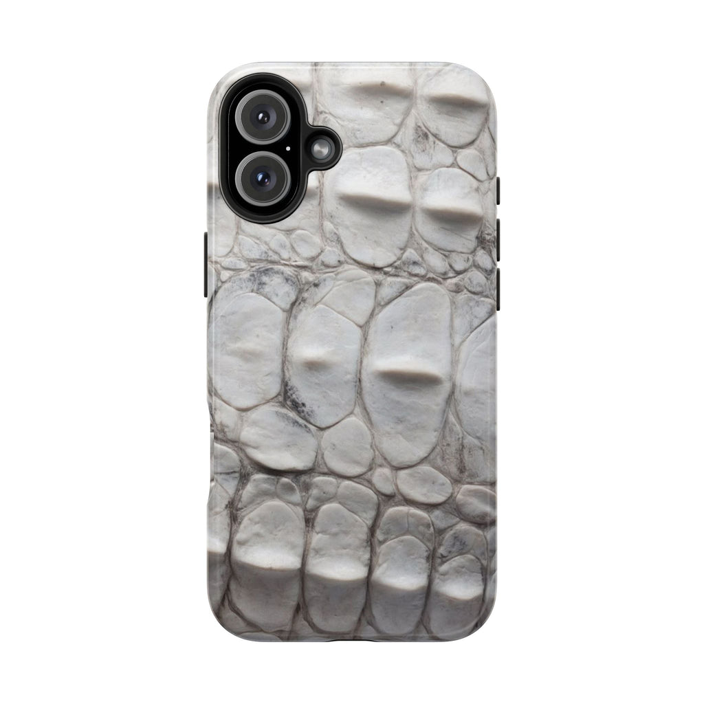 WHITE CROCODILE PHONE CASE