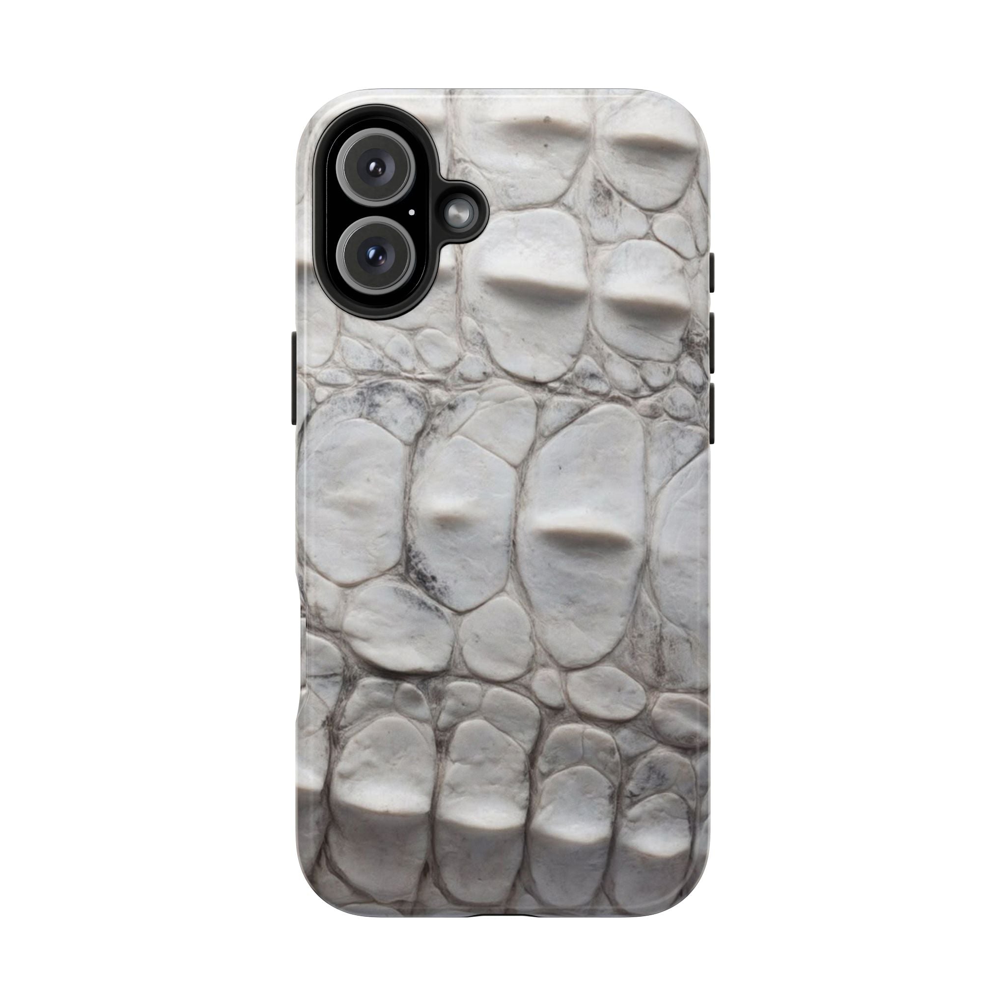 WHITE CROCODILE PHONE CASE