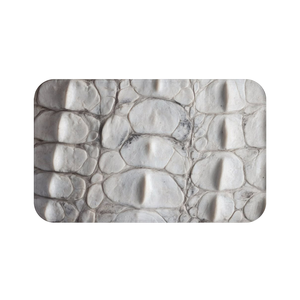 WHTE CROCODILE BATH MAT