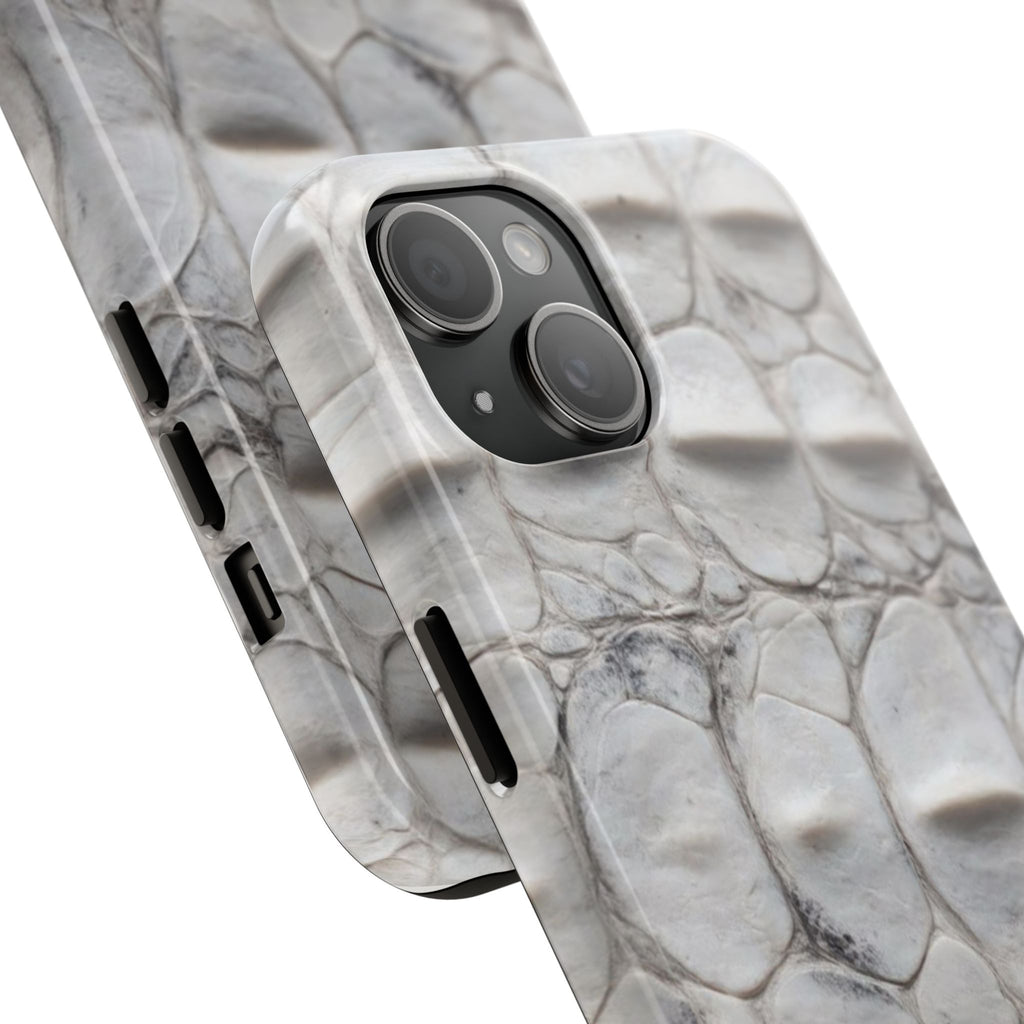 WHITE CROCODILE PHONE CASE