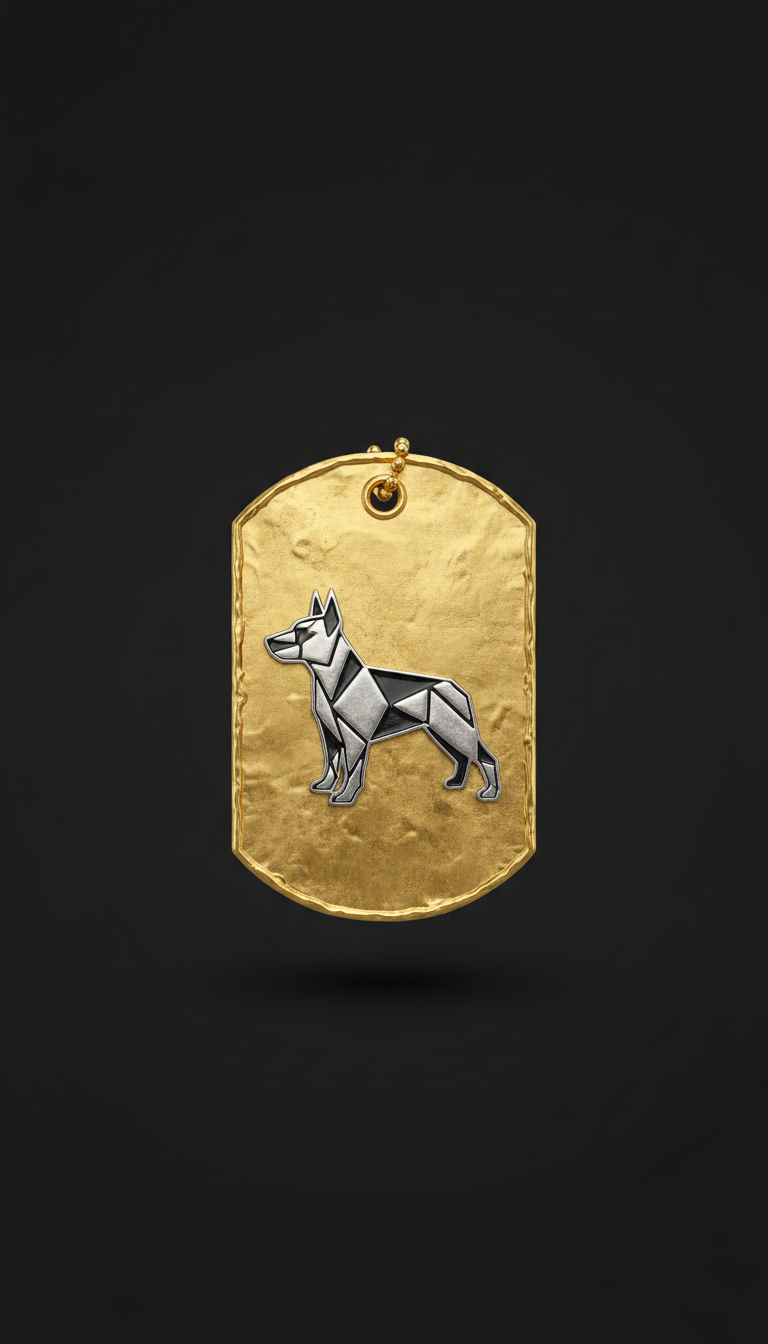 Metallic Logo Keychain Accessory