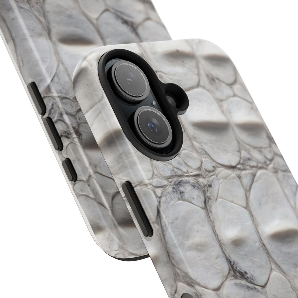 WHITE CROCODILE PHONE CASE