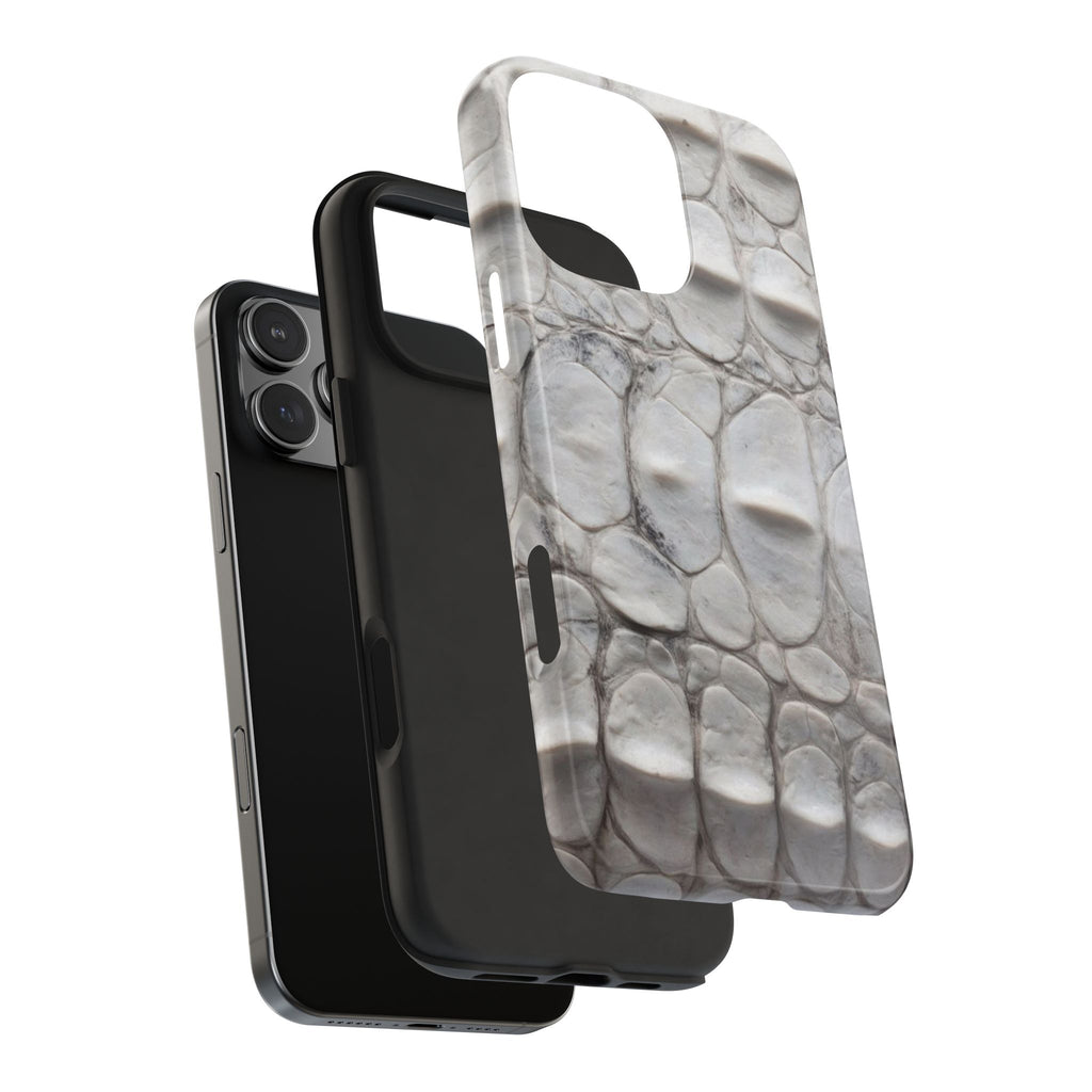 WHITE CROCODILE PHONE CASE