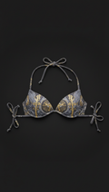 Minimal Bikini Set With Graphic Script